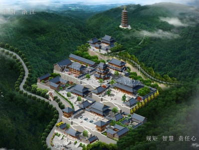 望江龙王寺古建规划设计布局图